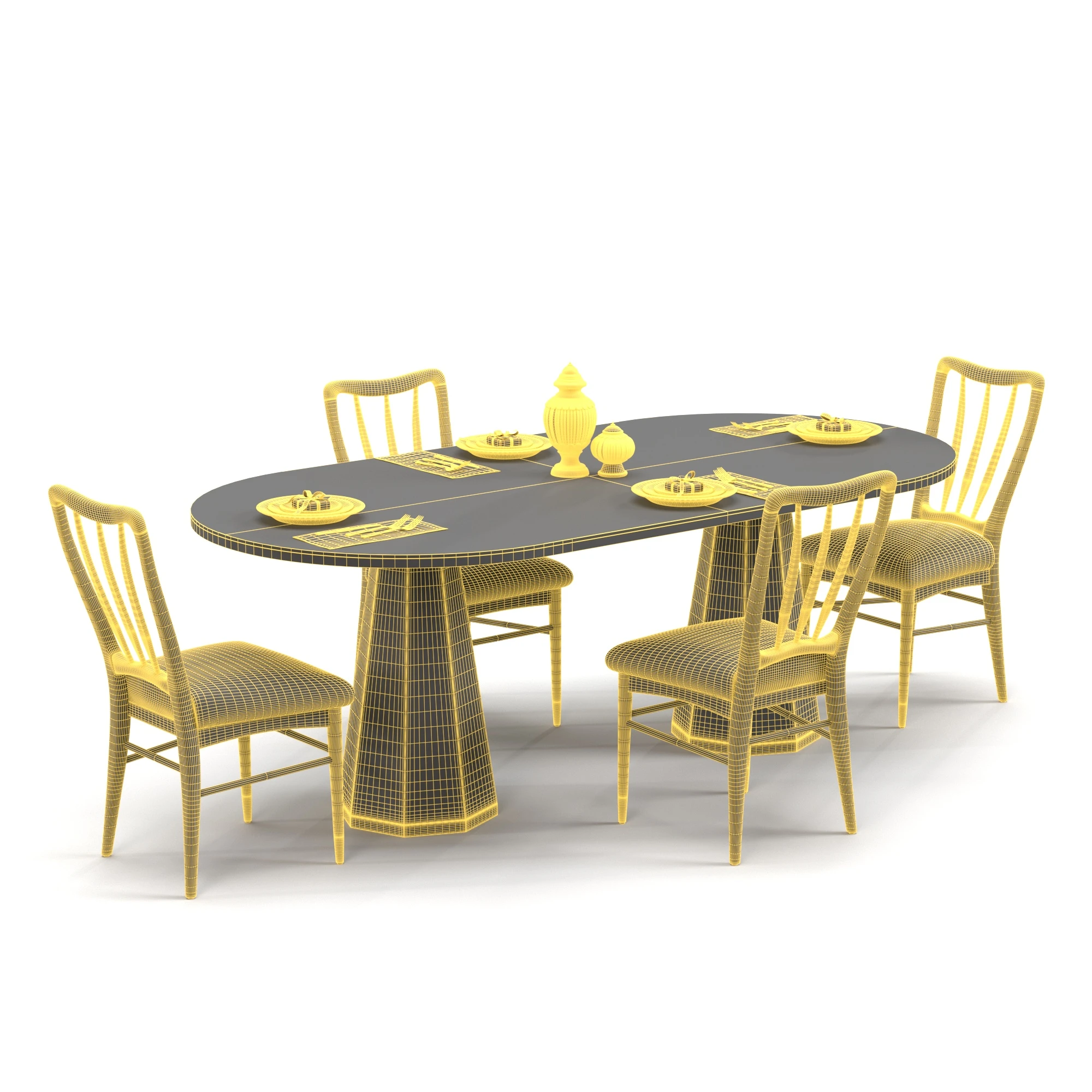 Dining Set 01 3D Model_07